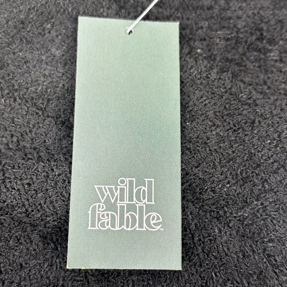 2 Piece Wild Fable Women's XXL Black Crop Sweater And Light Blue Ribbed T-Shirt - Picture 3 of 16